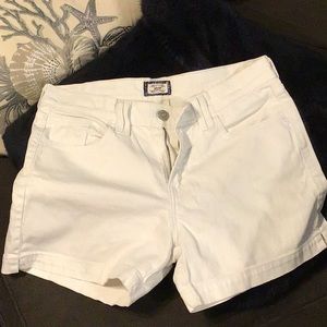 White denim shorts